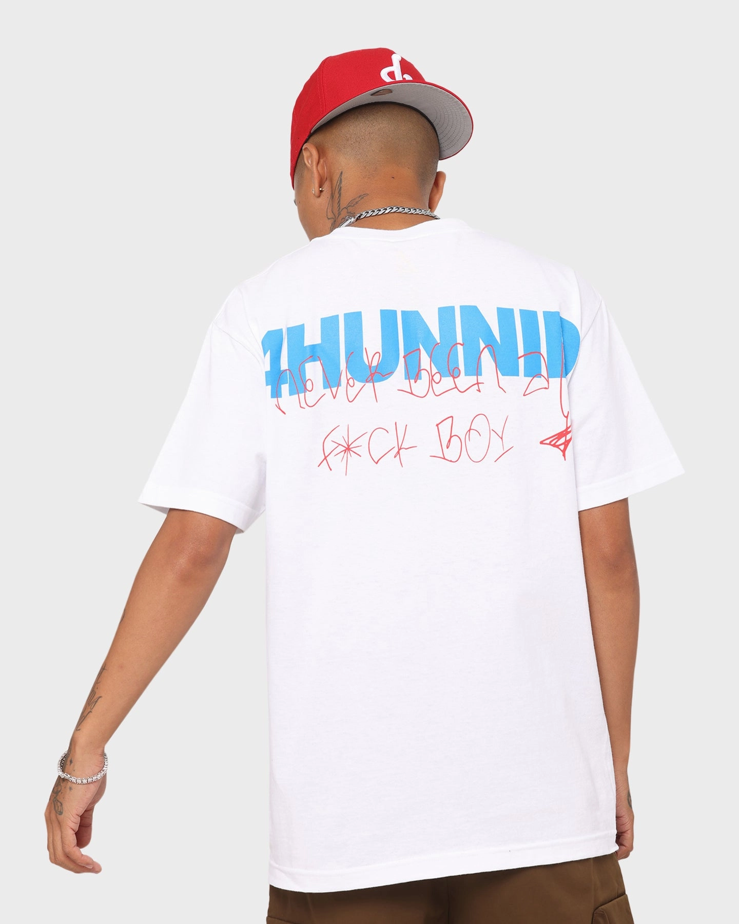 4HUNNID Never Been Short Sleeve T-Shirt White