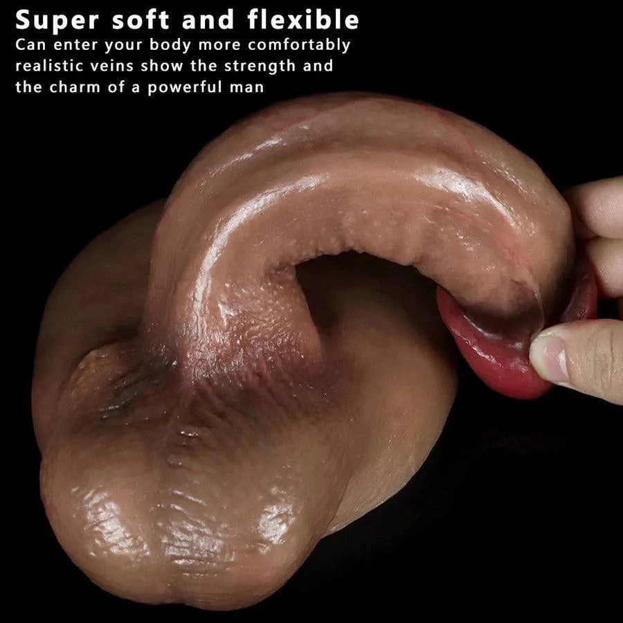 7.6 Inches Lifelike Silicone Dildo Toy