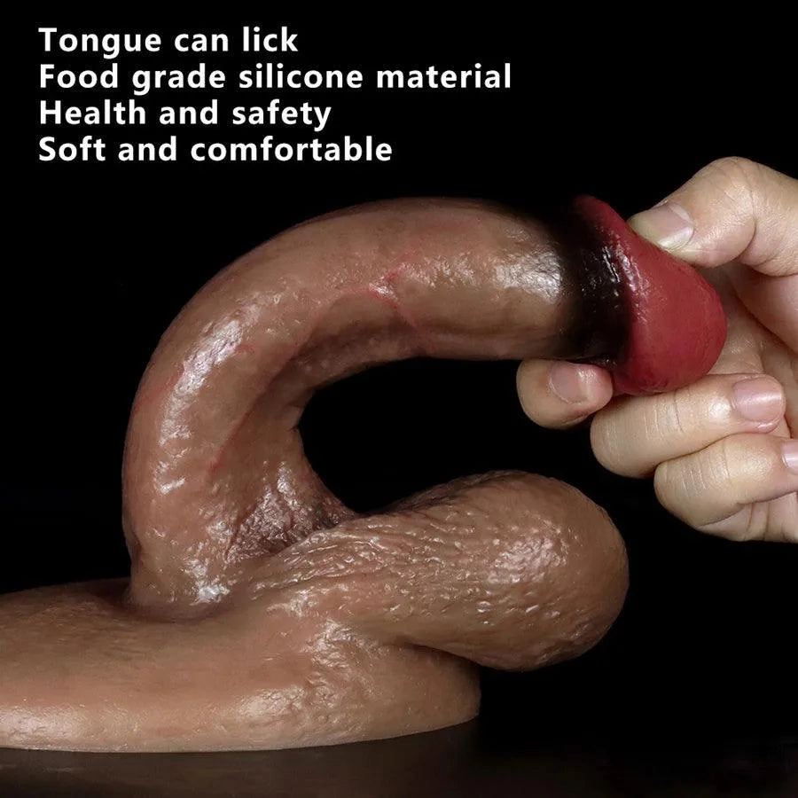 7.6 Inches Lifelike Silicone Dildo Toy