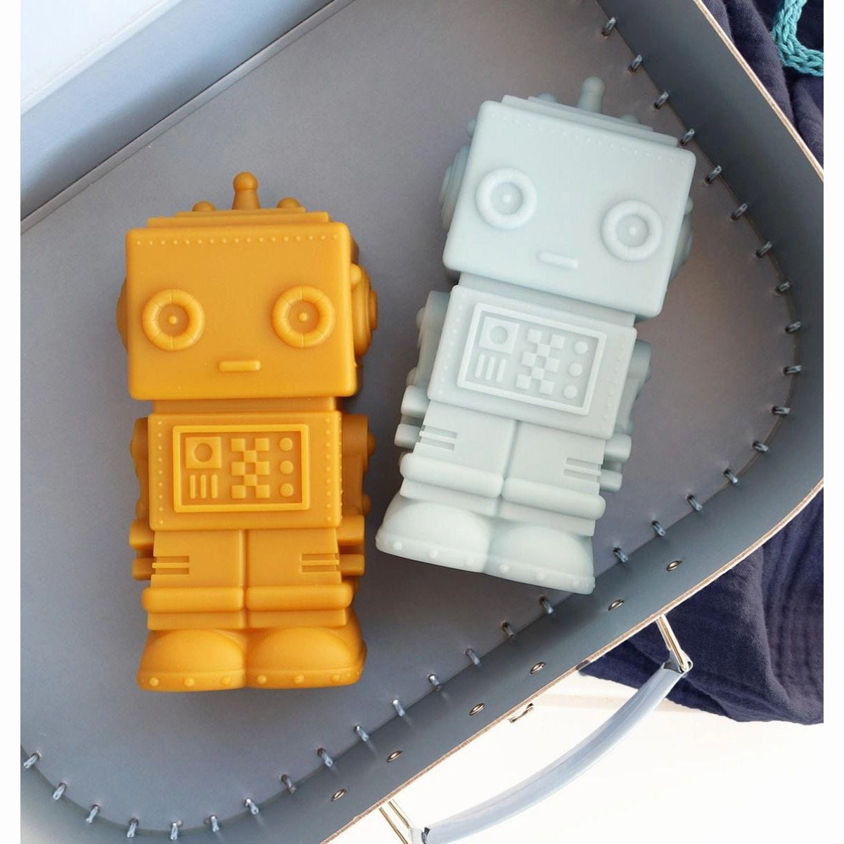 A Little Lovely Company Little Light: Robot - Smokey Blue
