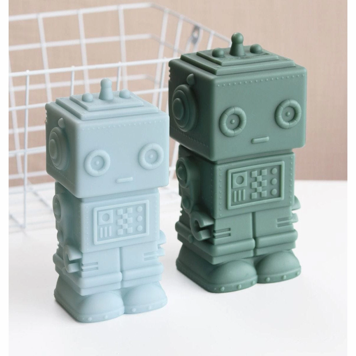 A Little Lovely Company Little Light: Robot - Smokey Blue