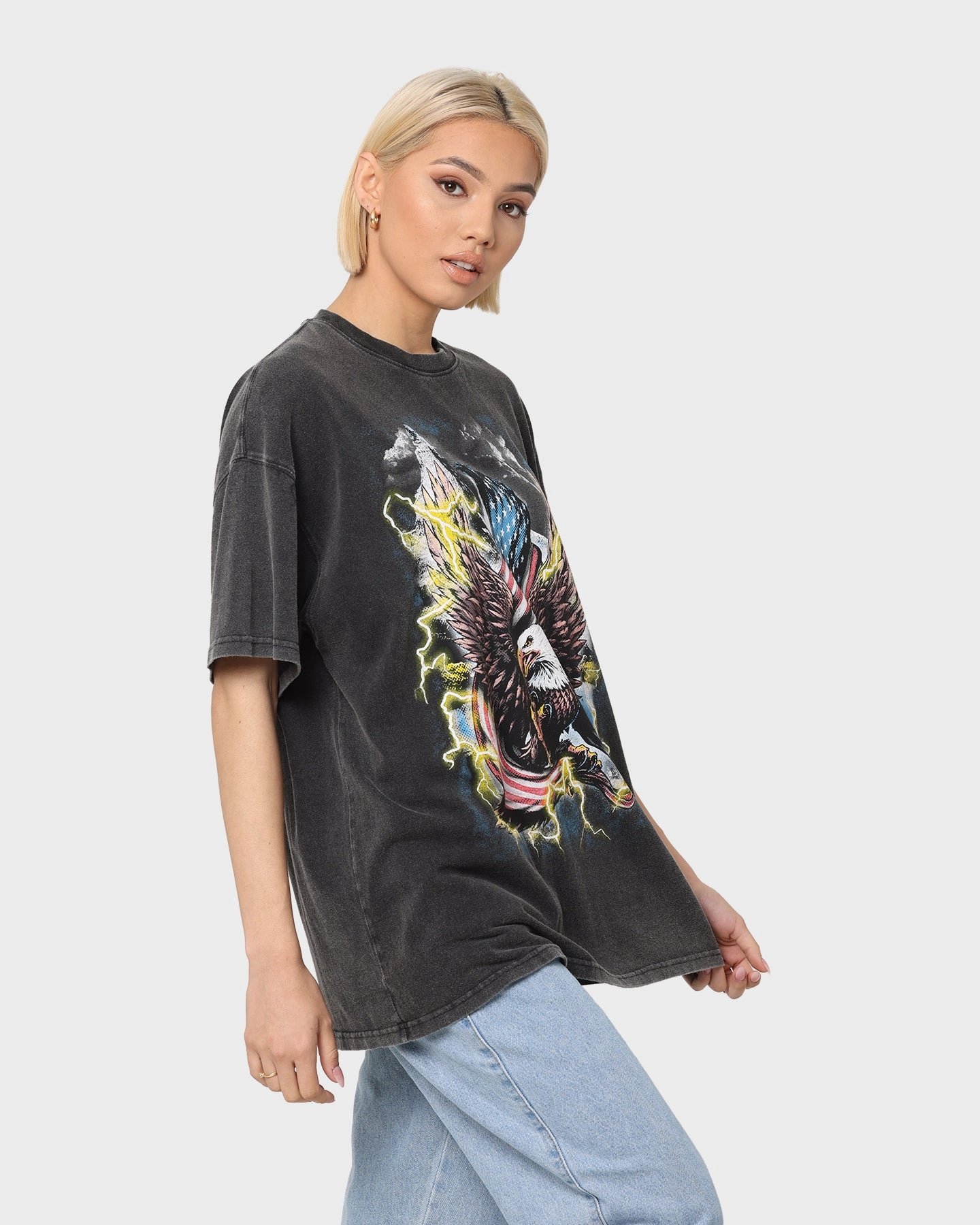 American Thrift American Lightning Vintage T-Shirt Black Wash