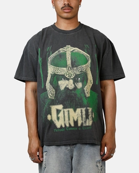 American Thrift X Lord Of The Rings Gimli Toss Heavyweight T-Shirt Black Wash