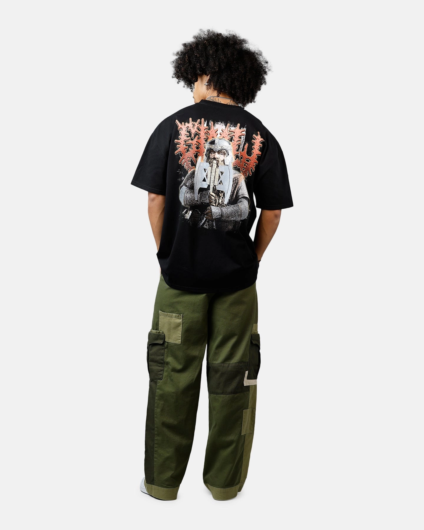 American Thrift X The Lord Of The Rings Gimli Heavyweight T-Shirt Black