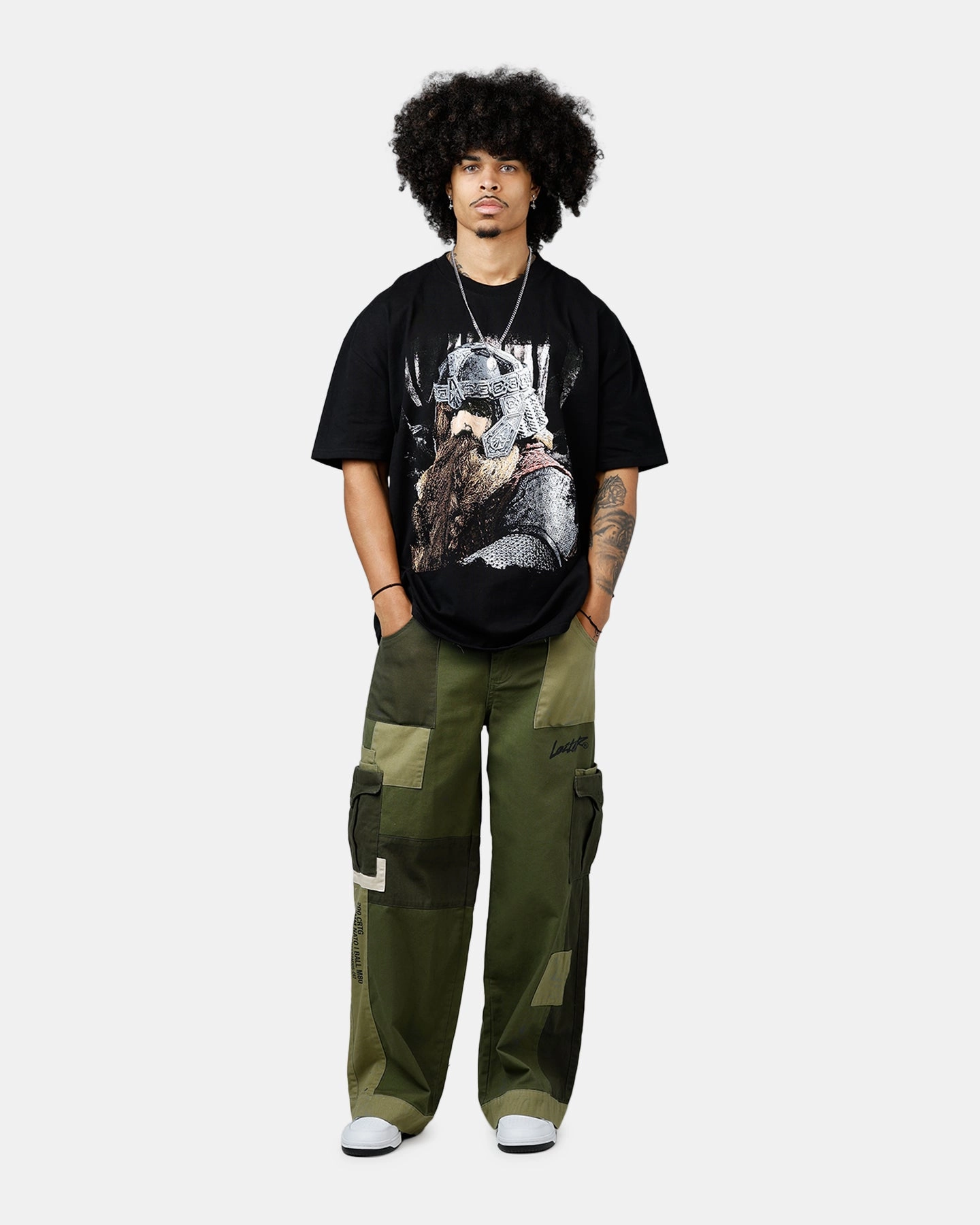 American Thrift X The Lord Of The Rings Gimli Heavyweight T-Shirt Black