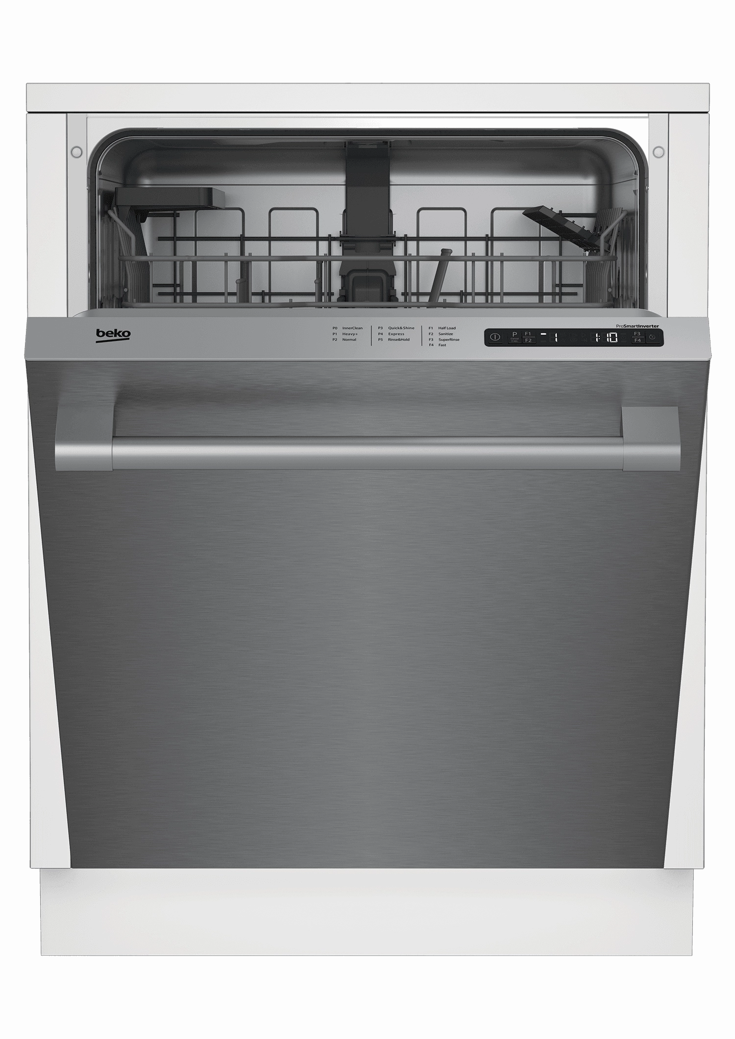Beko DDT25401X Tall Tub Stainless Dishwasher, 14 Place Settings, 48 Dba, Top Control