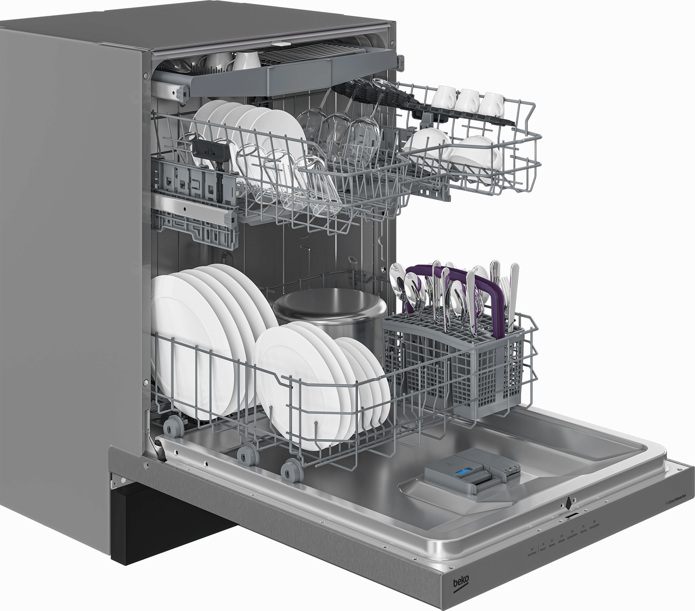Beko DUT36522X Tall Tub Dishwasher With (15 Place Settings, 45.0