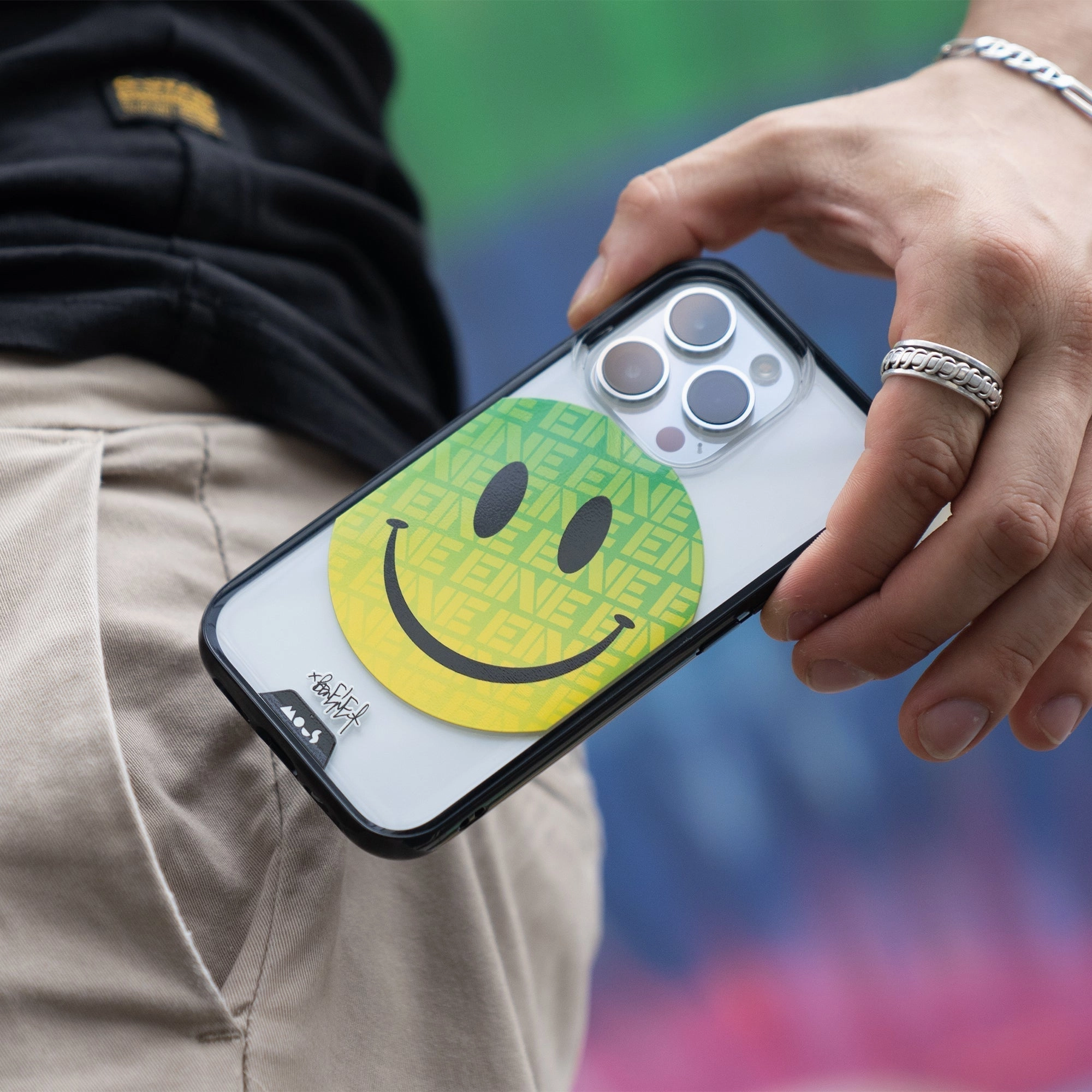 Ben Eine Green Smiley MagSafe® Compatible Phone Case