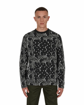Big Paisley Longsleeve T-Shirt Black