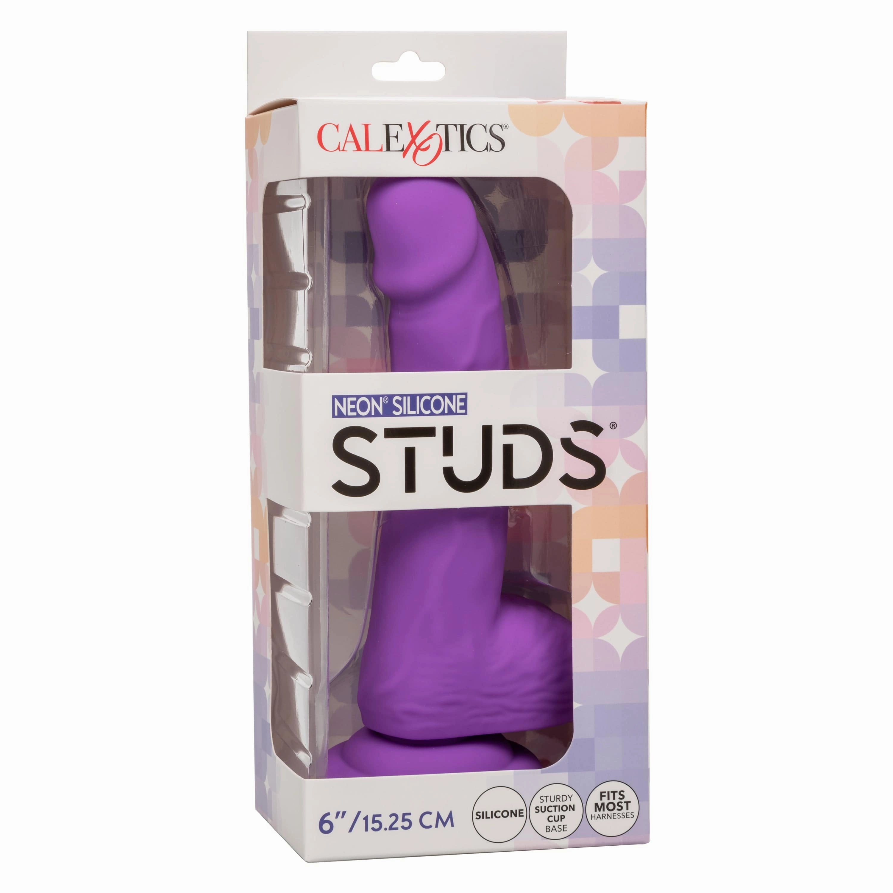 California Exotics - Neon Silicone Studs Realistic Dildo 6"