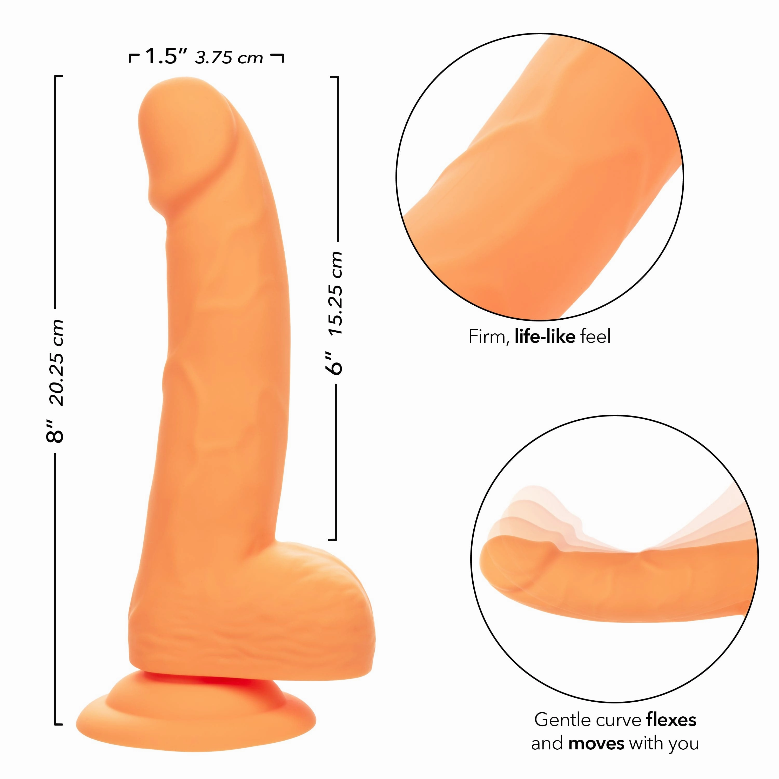 California Exotics - Neon Silicone Studs Realistic Dildo 6"