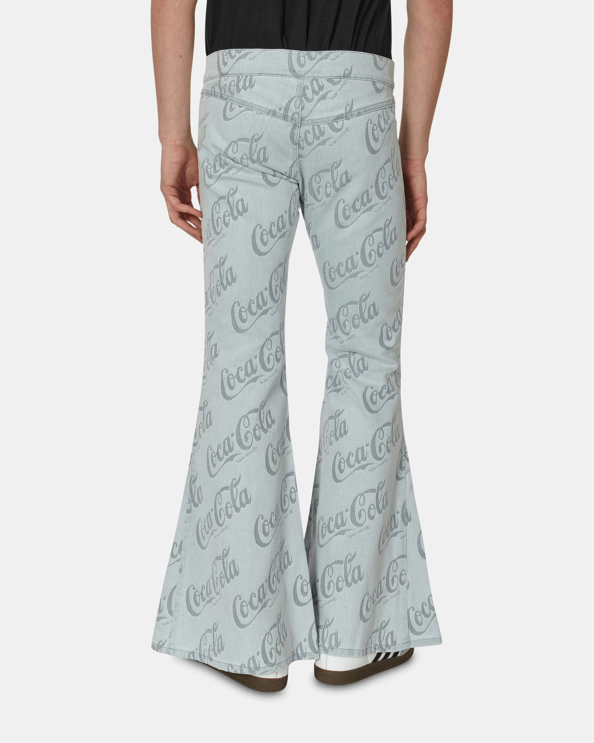 Coca-Cola Jacquard Denim Flare Pants Grey