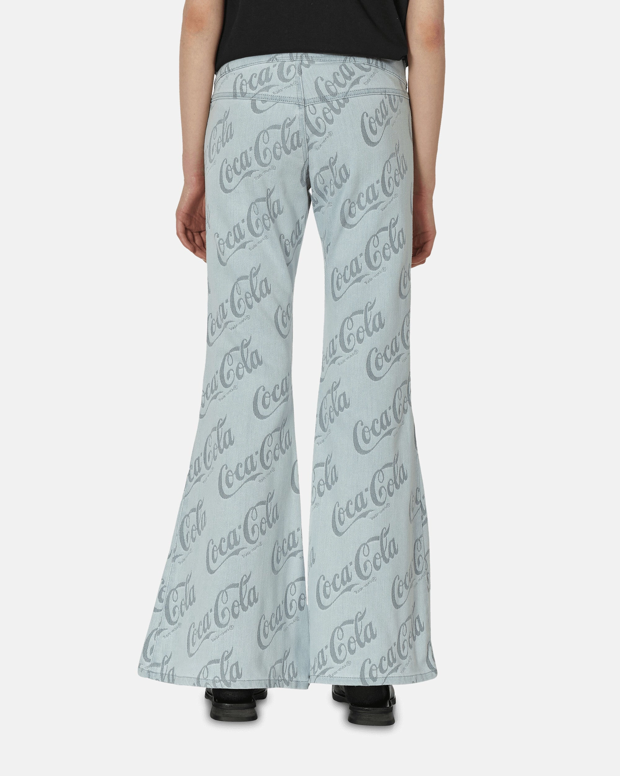 Coca-Cola Jacquard Denim Flare Pants Grey