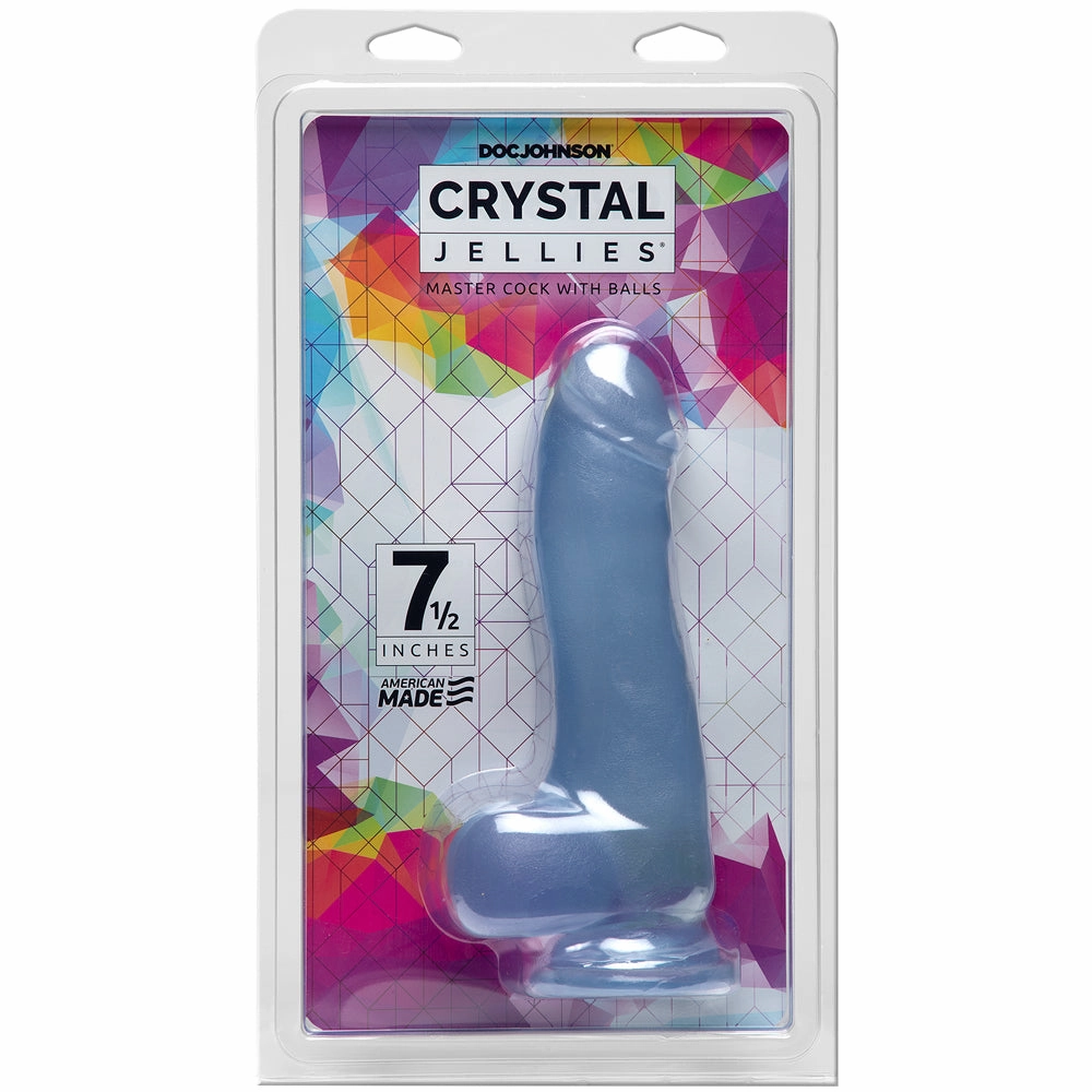 Crystal Jellies 7.5" Master Cock With Balls