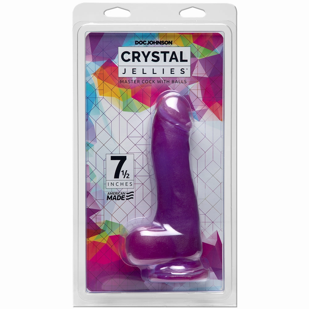 Crystal Jellies 7.5" Master Cock With Balls