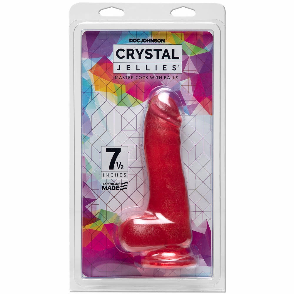 Crystal Jellies 7.5" Master Cock With Balls