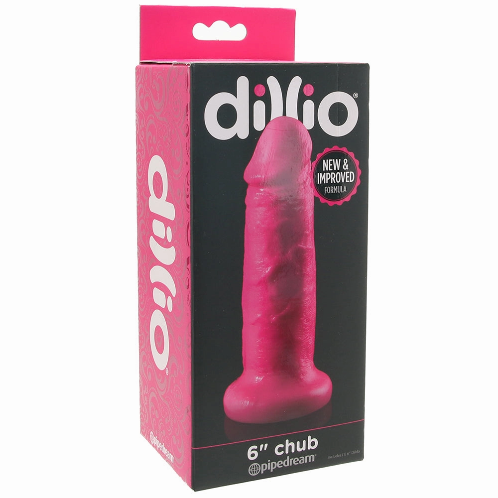 Dillio 6 Inch Chub Dildo in Hot Pink