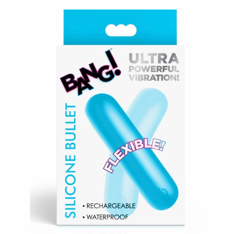 Flexible Silicone Bullet - Blue