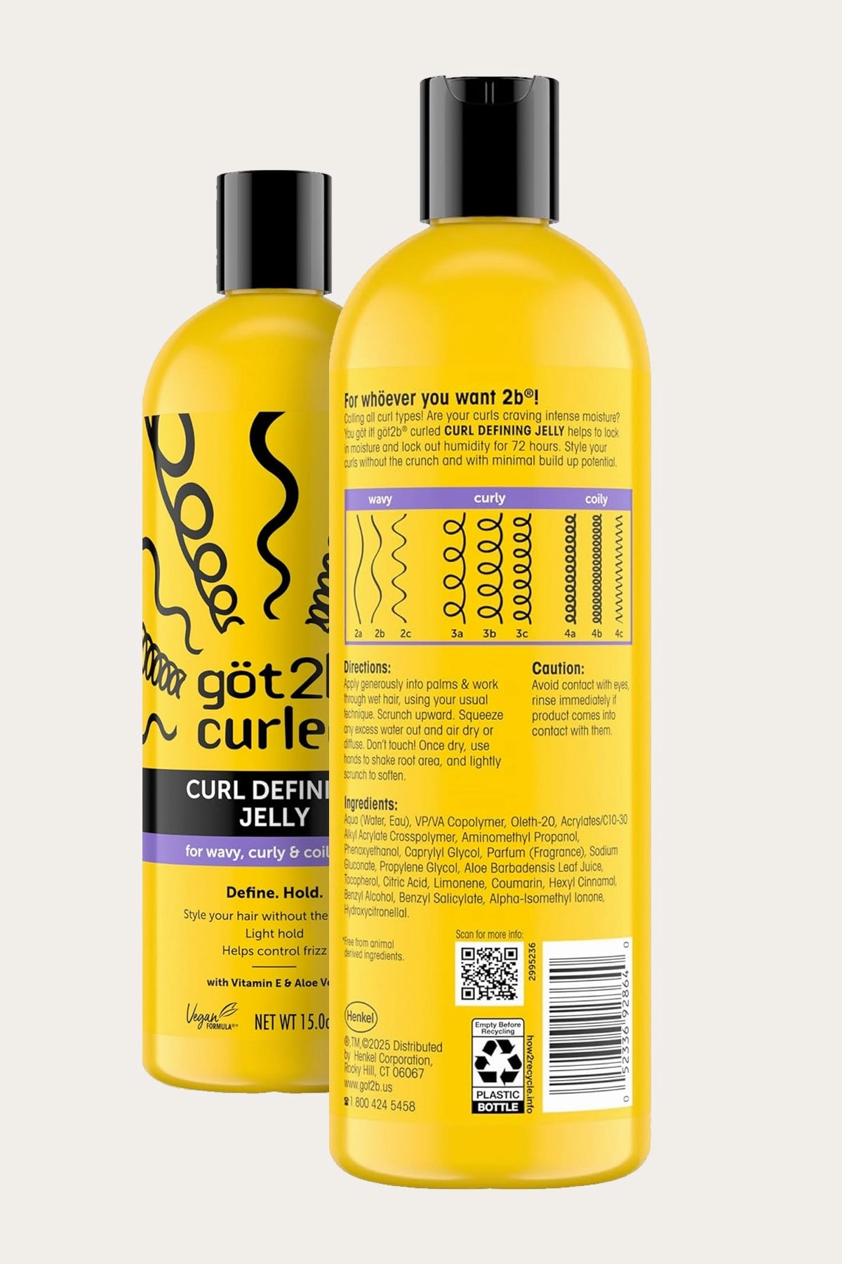 GOT2B CURLED CURL DEFINING JELLY 15oz