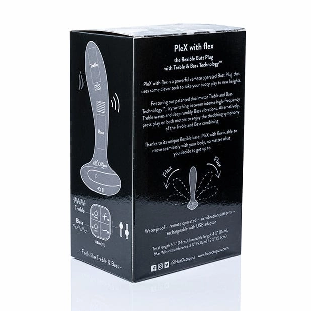 Hot Octopuss - PleX with Flex Remote Control Butt Plug (Black)