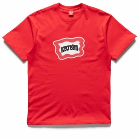 Ice Cream Outline Tee - Racing Red
