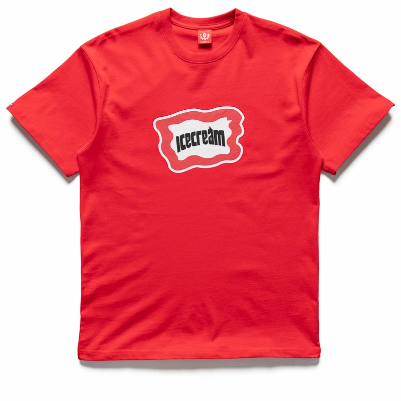Ice Cream Outline Tee - Racing Red