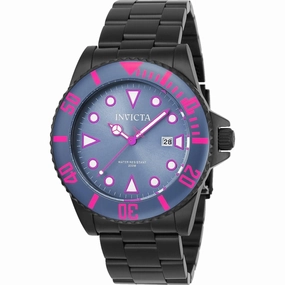 Invicta Men's Quartz Watch - Pro Diver Dark Blue Dial Black Bracelet | 90301