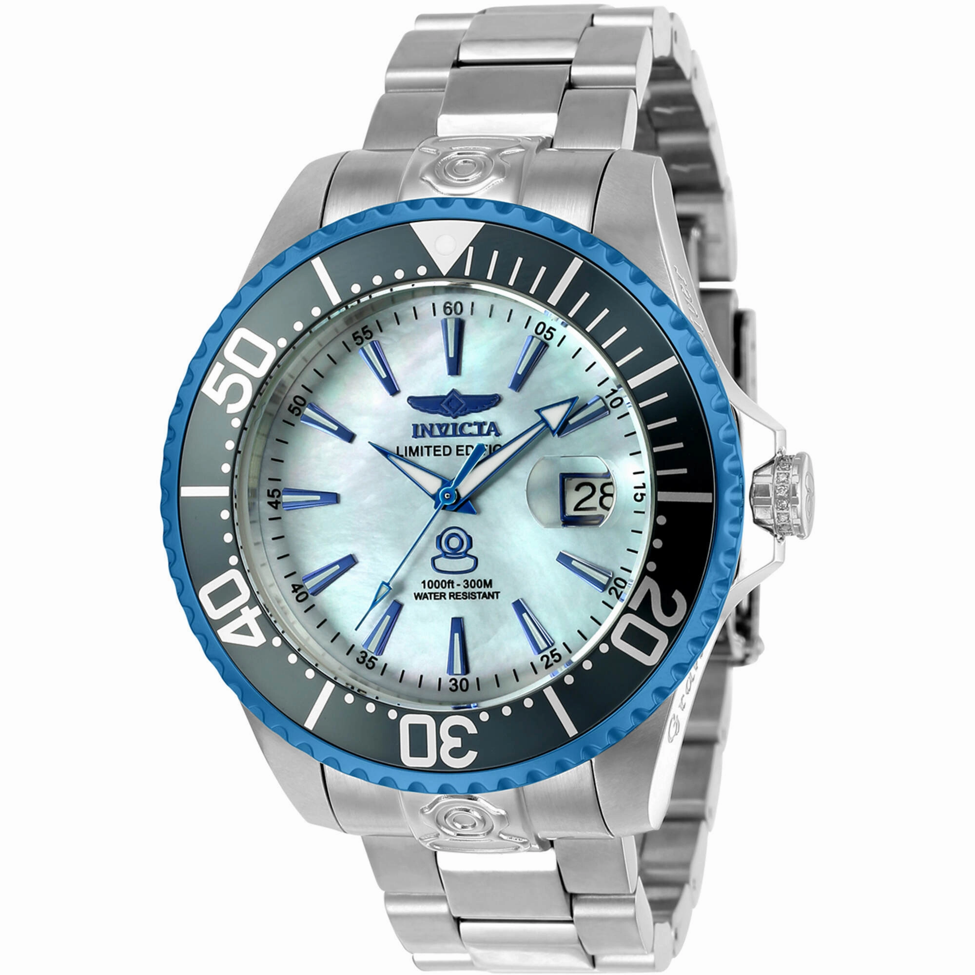 Invicta Men's Watch - Pro Diver Automatic Platinum Dial Silver Tone Bracelet | 23303