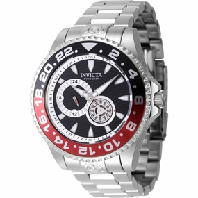 Invicta Men's Watch - Pro Diver Automatic Red and Black Bezel Steel Bracelet | 47302