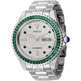 Invicta Men's Watch - Pro Diver Automatic Silver Tone and Pave Dial Bracelet | 33056