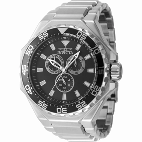 Invicta Men's Watch - Pro Diver Black Dial Silver Stainless Steel Bracelet | 46556