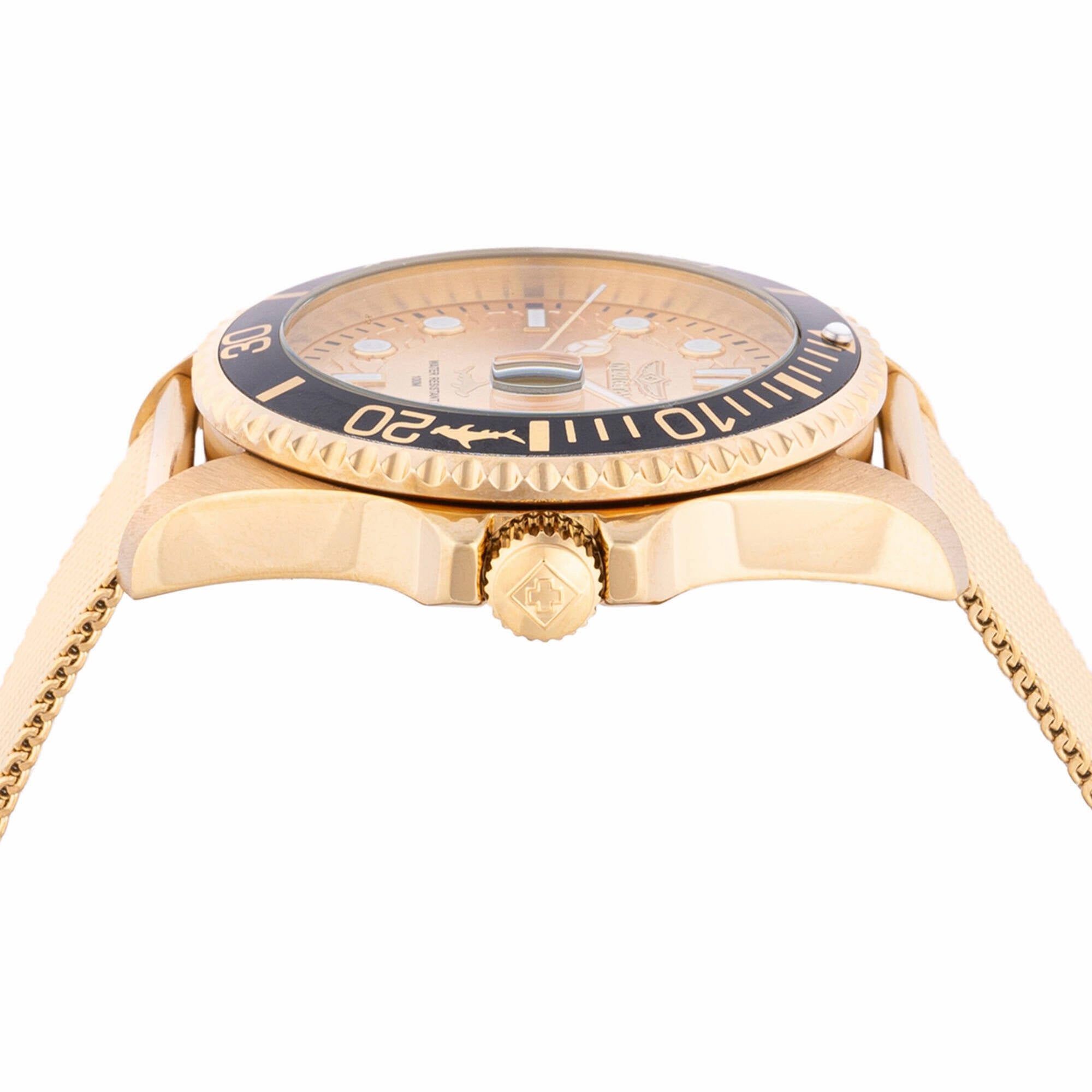 Invicta Men's Watch - Pro Diver Quartz Gold Tone Dial Mesh Bracelet | 47177