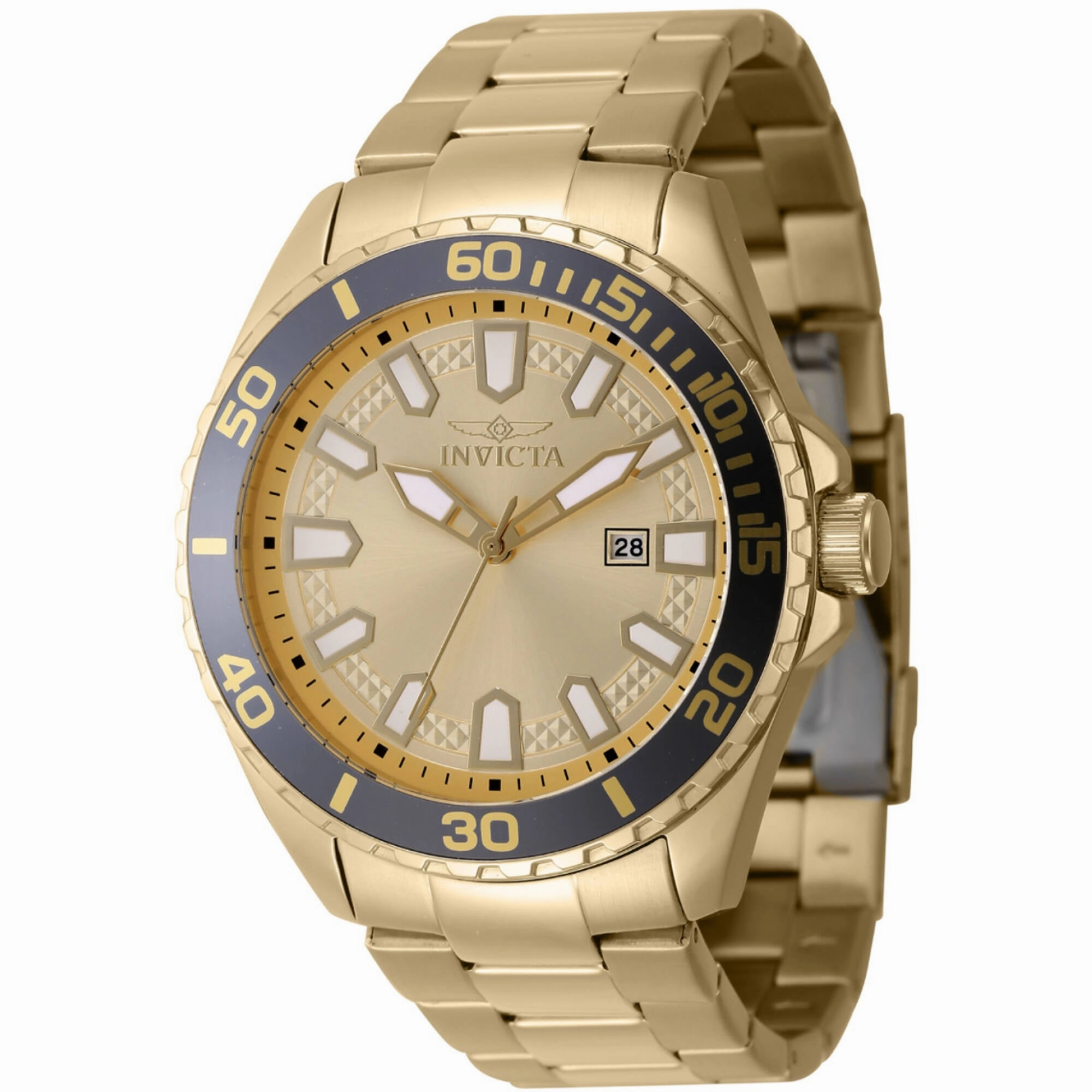 Invicta Men's Watch - Pro Diver Quartz Grey and Gold Tone Bezel Bracelet | 47341
