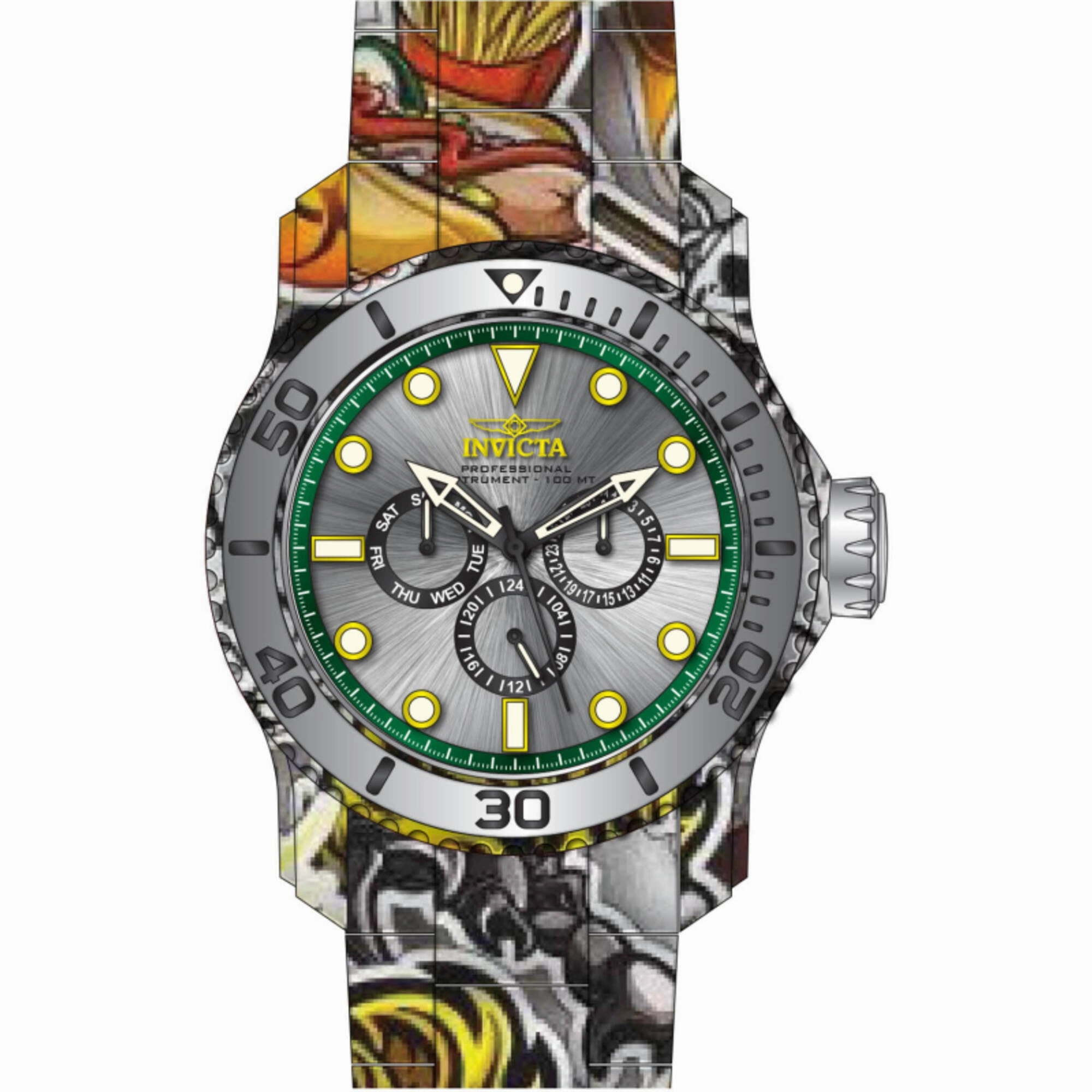 Invicta Men's Watch - Pro Diver Quartz Silver Dial Aqua Plating Steel Bracelet | 47854