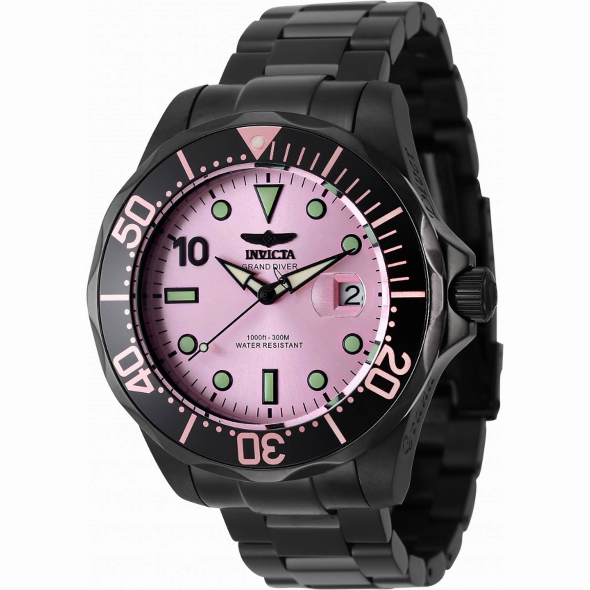 Invicta Men's Watch - Pro Diver Rotating Bezel Automatic Pink Dial Bracelet | 47187