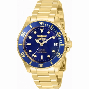 Invicta Women's Watch - Pro Diver Automatic Blue Dial Yellow Gold Bracelet | 35711