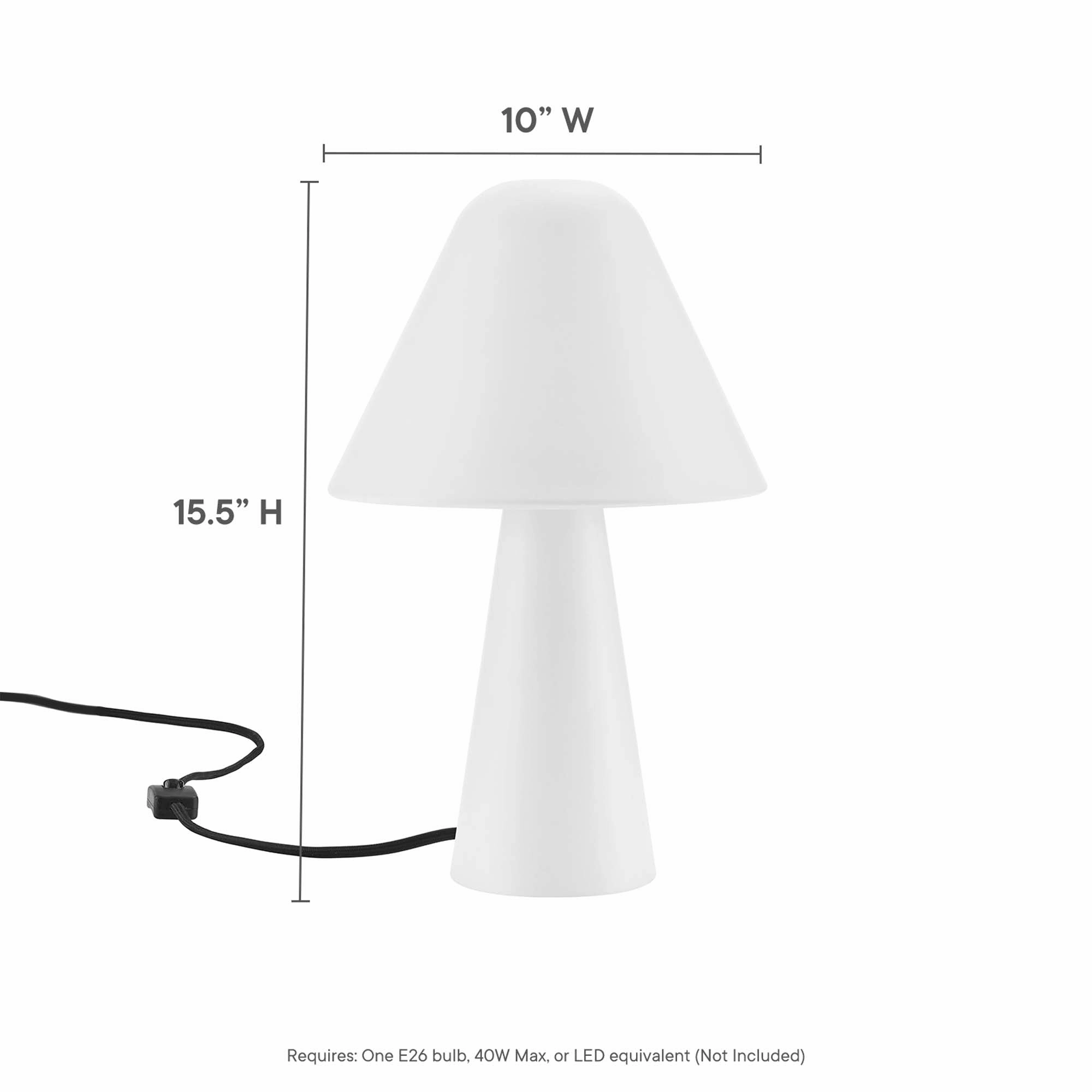 Jovial Metal Mushroom Table Lamp by Modway
