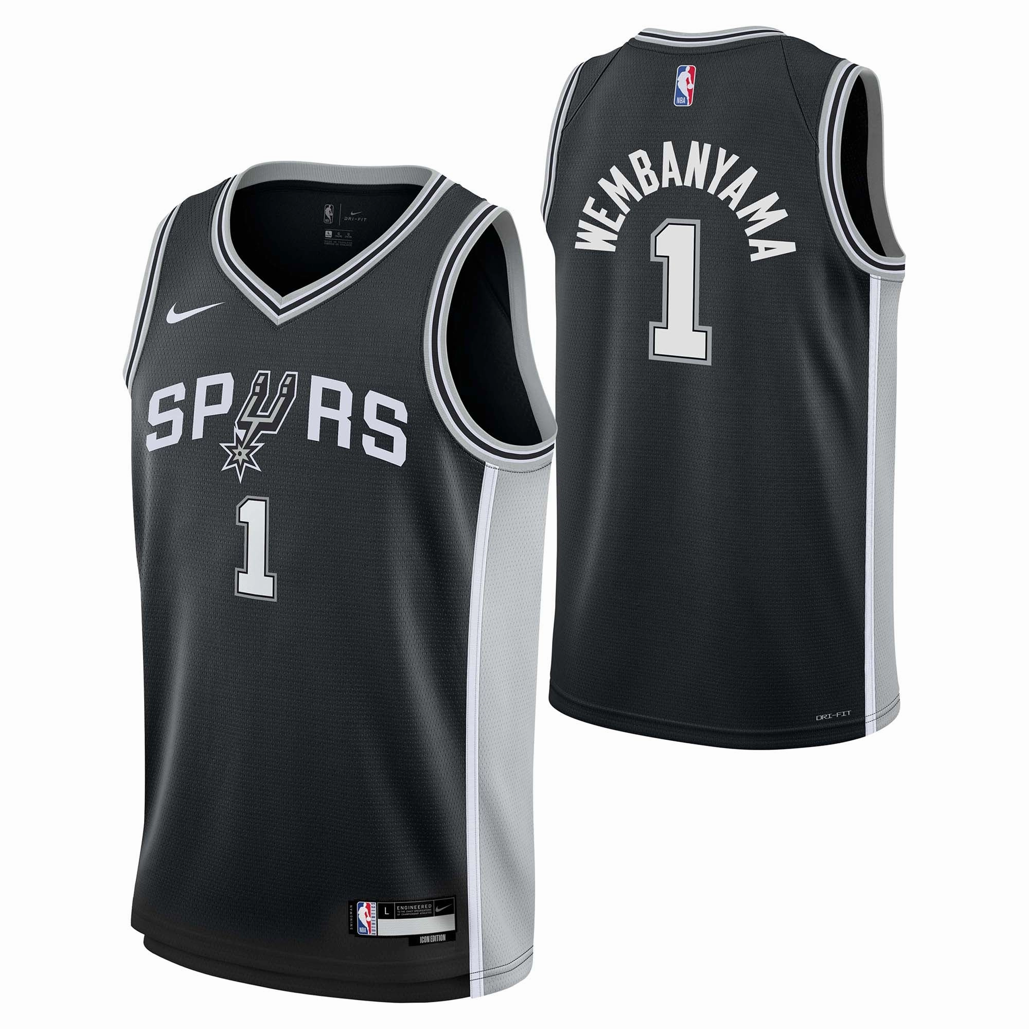 Junior's NBA San Antonio Spurs Victor Wembanyama Swingman Icon Jersey