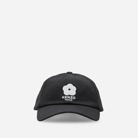 KENZO Utility Embroidered Cotton Cap Black