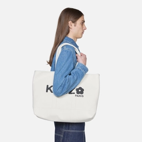 KENZO Utility Large Tote Bag Ecru