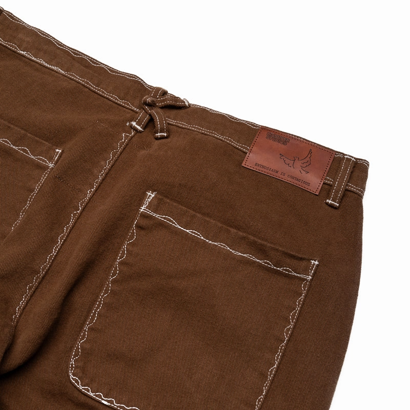 KidSuper Messy Stiched Work Pants - Brown
