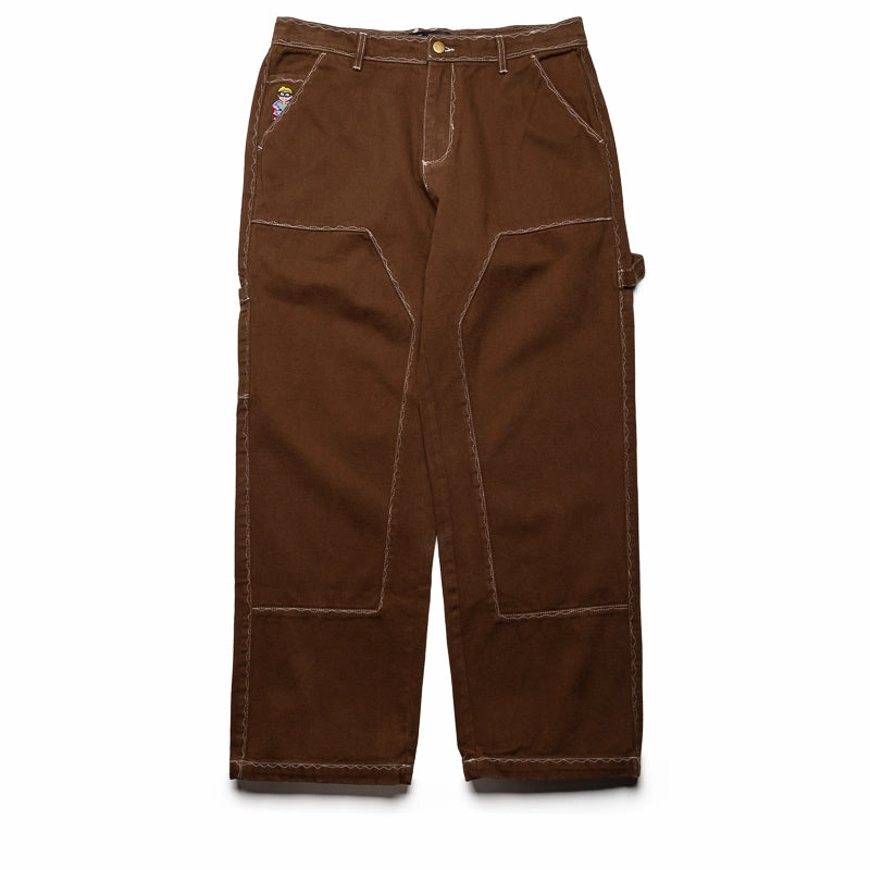 KidSuper Messy Stiched Work Pants - Brown