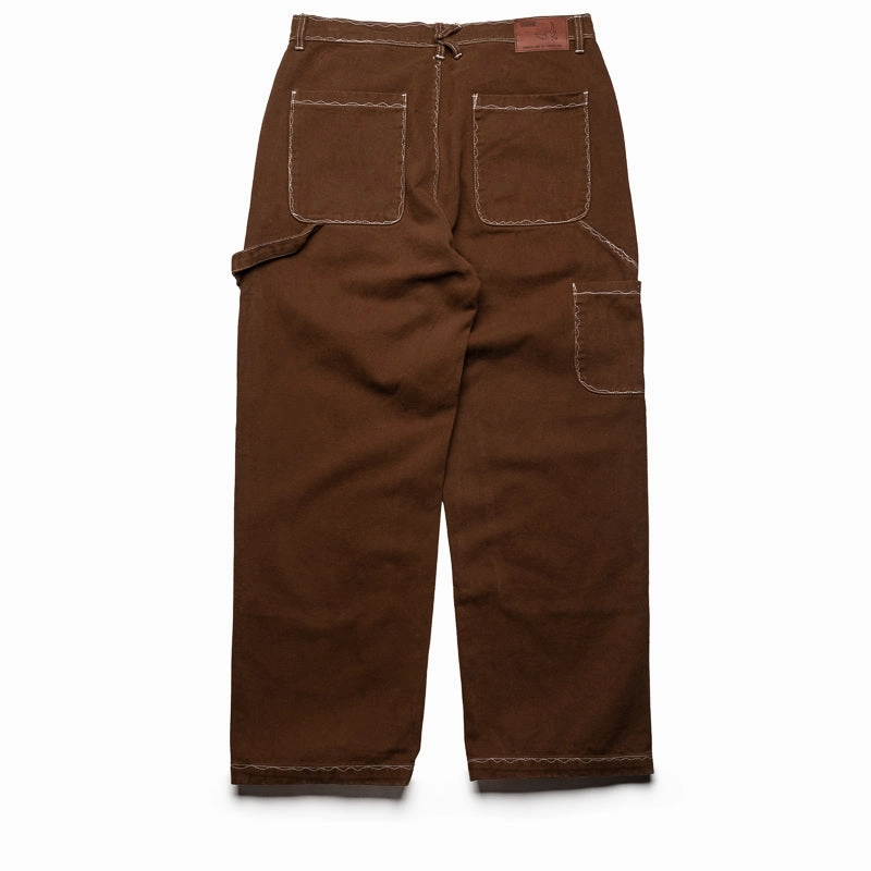 KidSuper Messy Stiched Work Pants - Brown