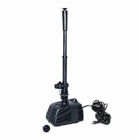 Koolscapes 530 GPH Filter-Free Pond Pump with Water Bell and Double Daisy Fountain Nozzles, Submersible Pump Kit for Garden Water Feature, Backyard Koi Ponds, Hydroponics, Aquaponics, Fish Tank