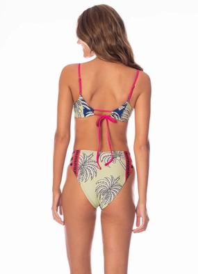 Maaji Periwinkle Palms Sussac High Rise Classic Bikini Bottom
