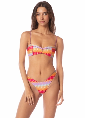 Maaji Pink Prism Prairie Classic Bralette Bikini Top