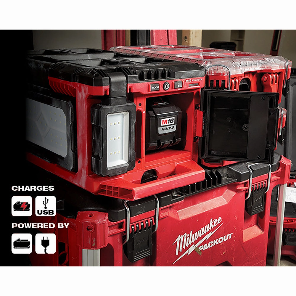 Milwaukee 2357-20TO M18 18V PACKOUT Light/Charger w/ M18 Top Off Power Supply