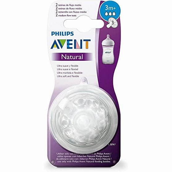 Natural Teat 2 pack - Medium Flow