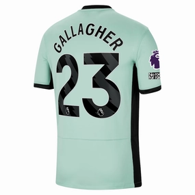 Nike Chelsea Connor Gallagher Third Jersey w/ EPL   No Room For Racism Patches 23/24 (Mint Foam/Black)