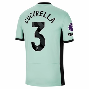 Nike Chelsea Marc Cucurella Third Jersey w/ EPL   No Room For Racism Patches 23/24 (Mint Foam/Black)